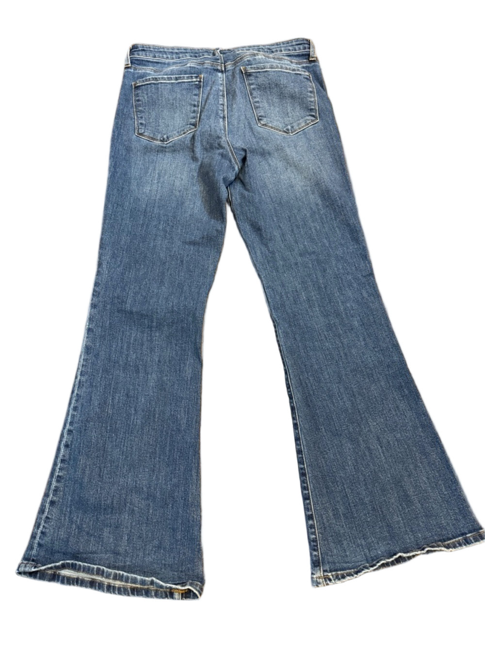 Kut from the Kloth Ana High Rise Fab Ab Medium Blue Flare Jeans Size 12 - Picture 3 of 3